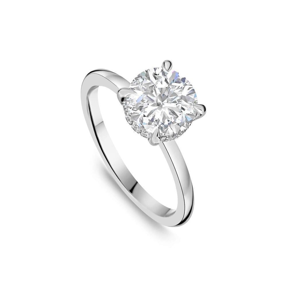 Born Platinum Lab Grown 2.09ct Round Brilliant Diamond Ring image number 0
