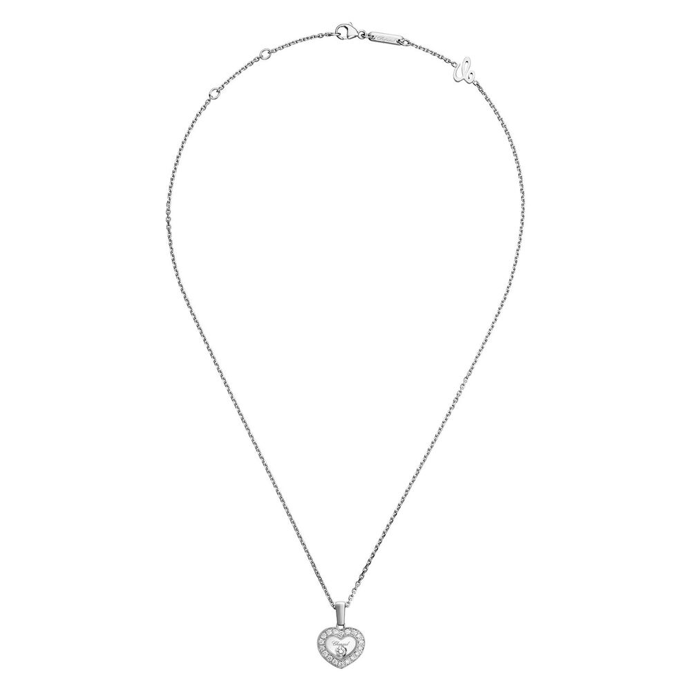 Chopard Happy Diamonds Icons Heart 18ct White Gold 0.19ct Diamond Necklace image number 2