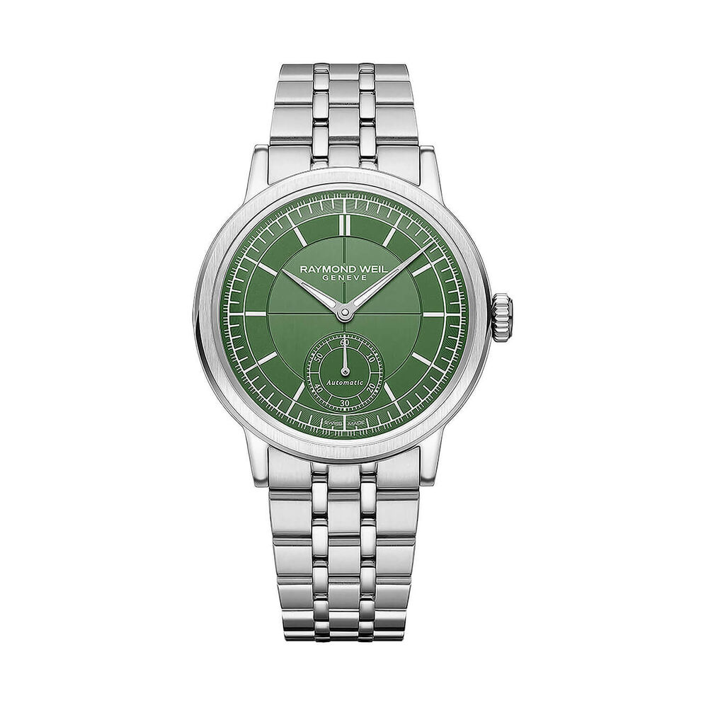 Raymond Weil Millesime 39.5mm Green Dial Stainless Steel Bracelet Watch