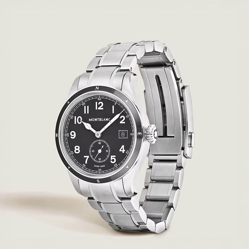 Montblanc 1858 Small Edit 38mm Black Dial Stainless Steel Bracelet Watch