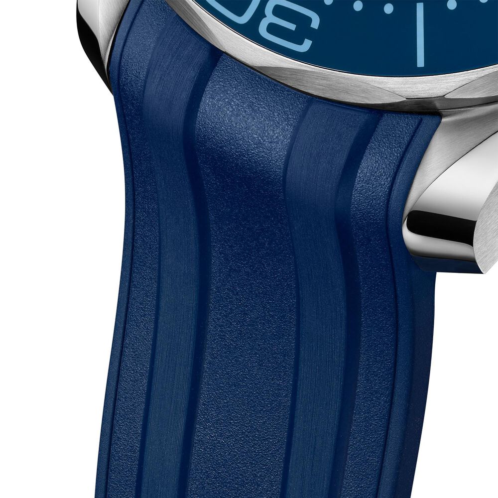 OMEGA Seamaster Diver 300 42mm Summer Blue Dial Blue Rubber Strap Watch image number 4