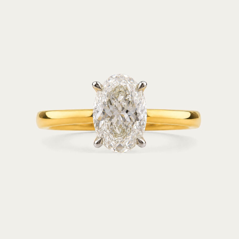 Born NOVA 18ct Yellow Gold 1.50ct Oval Lab Grown Diamond Solitaire Ring