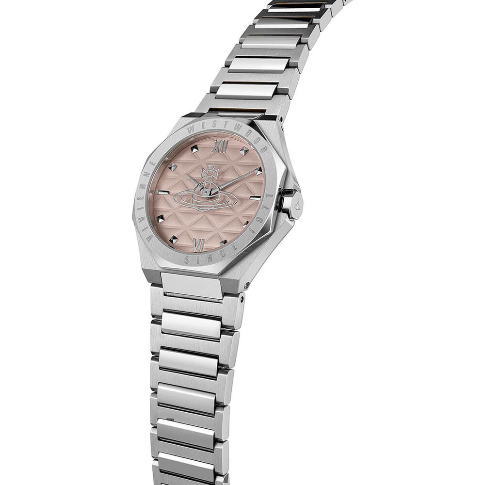 Vivienne Westwood The Aldgate 35mm Pink Dial Steel Bracelet Watch