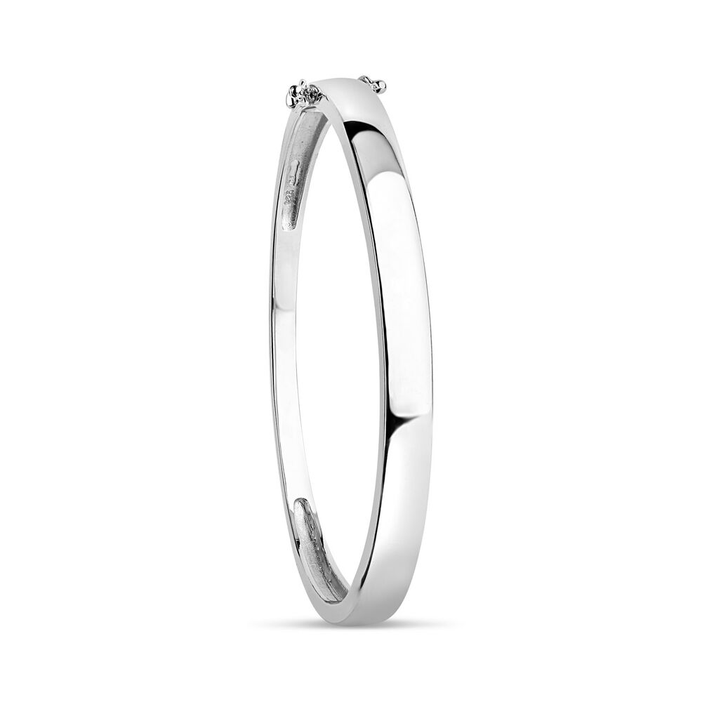 Sterling Silver Wide Court Bangle