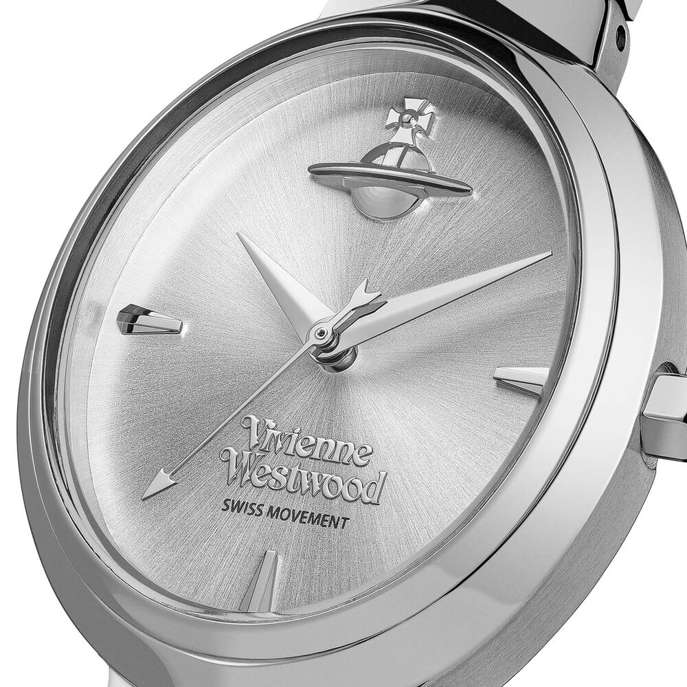 Vivienne Westwood Armour 28mm Silver Dial Steel Bracelet Watch image number 2