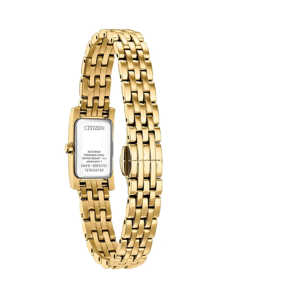 Citizen Petite Palidoro 28x14mm Mother of Pearl Dial Gold Tone Steel Bracelet Watch