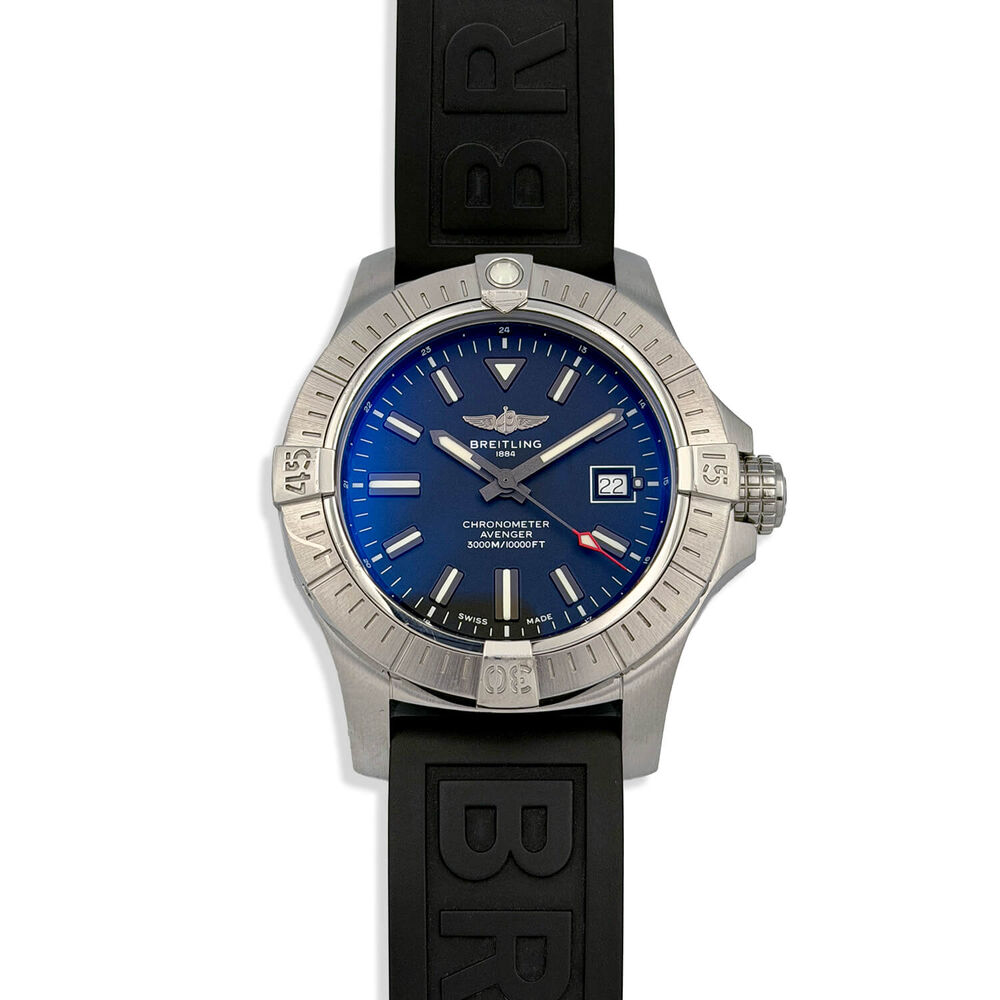 Pre-Owned Breitling Avenger Seawolf 45mm Black Dial Rubber Strap Watch