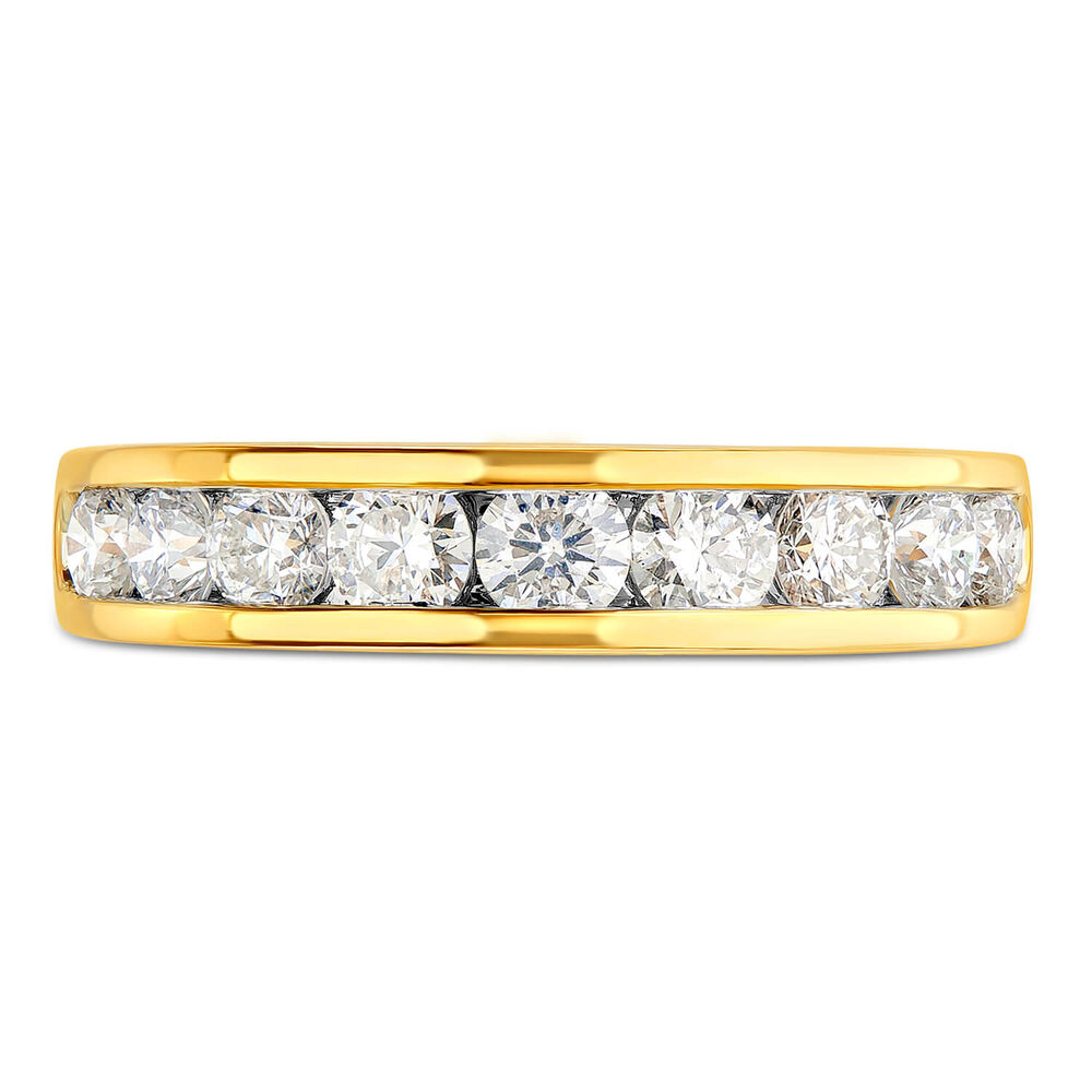18ct gold 1.00 carat diamond channel set eternity ring image number 1