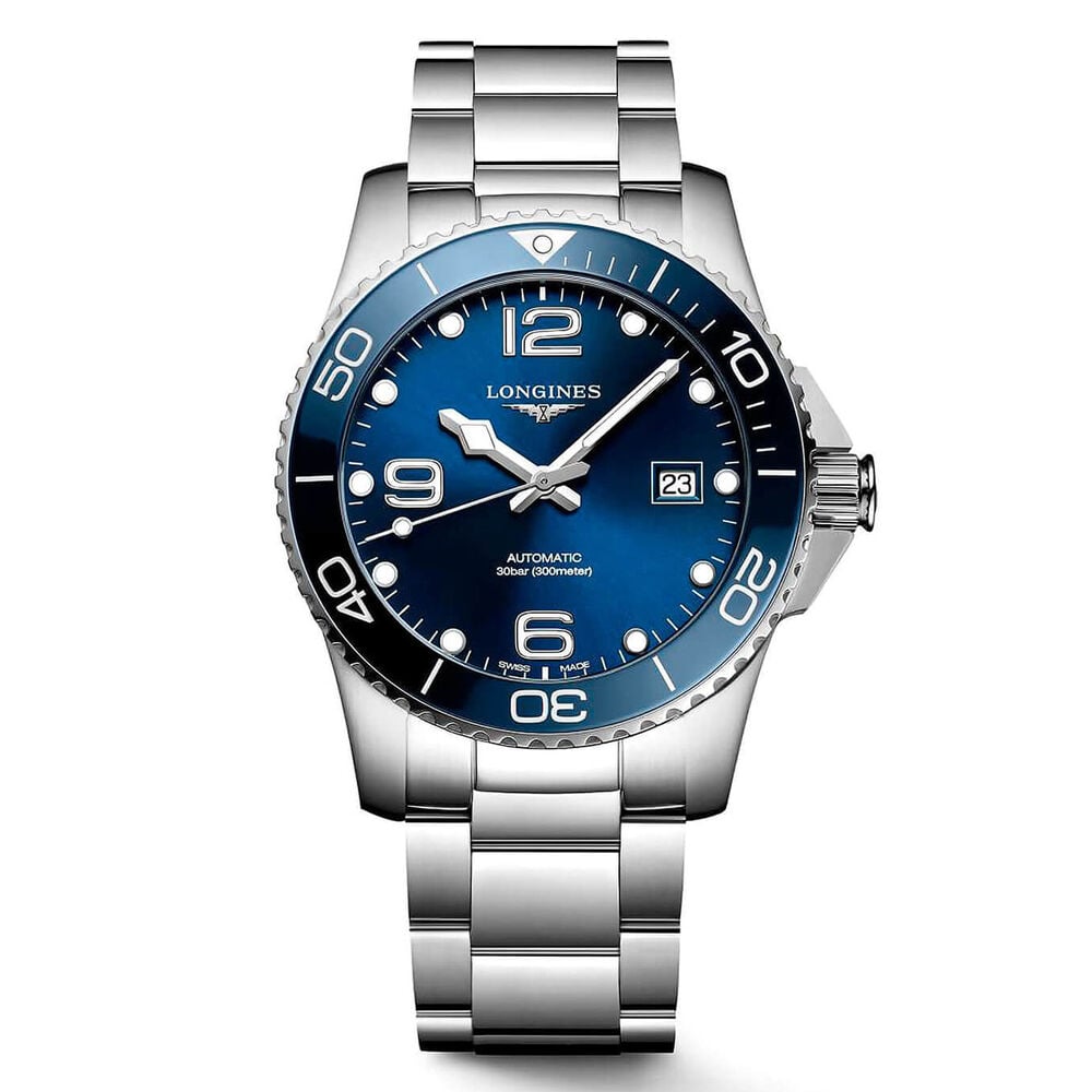 Longines Diving HyrdoConquest Sport 41mm Blue Steel Bracelet Watch