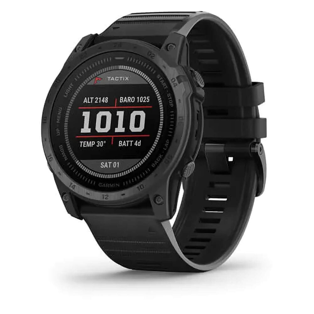Garmin Tactix 7 Standard Edition 51mm Titanium Case Black Silicone Strap Watch image number 0