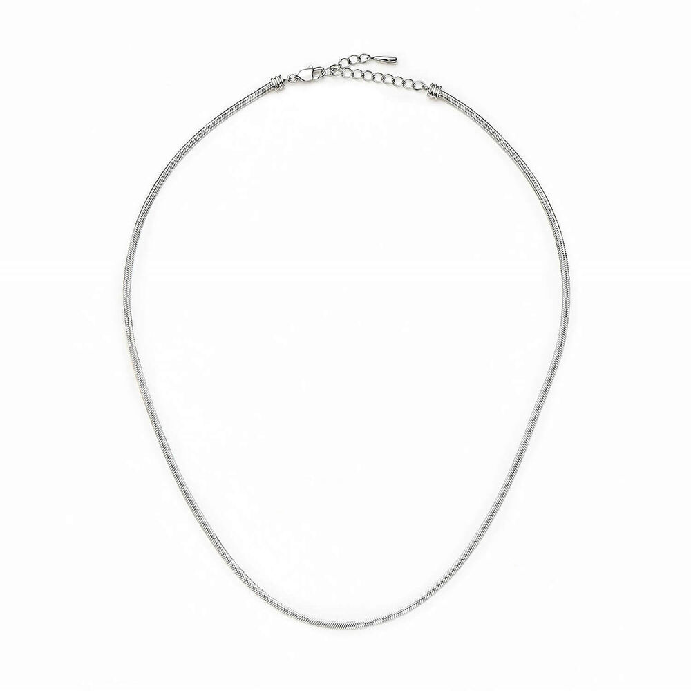 Missoma Platinum Plated Steel Thin Snake Chain Necklace
