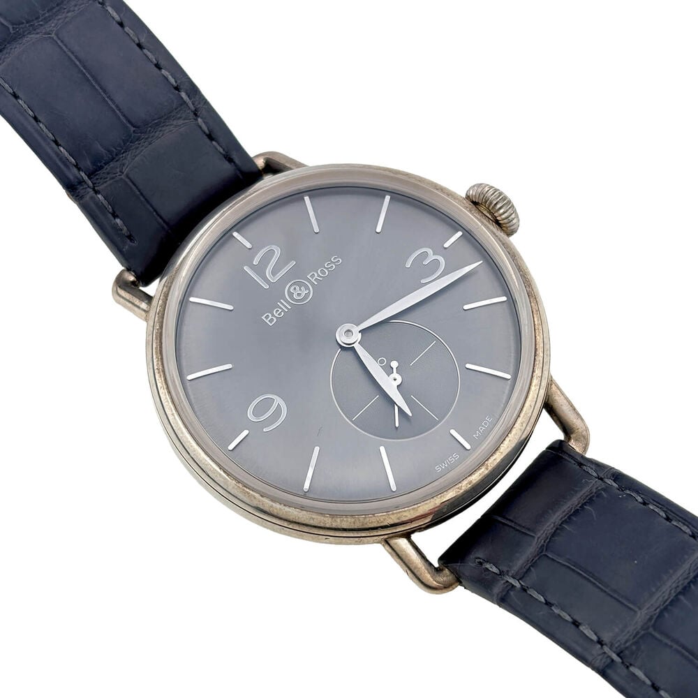 Pre-Owned Bell & Ross WW1 41mm Grey Dial Leather Strap Watch image number 1