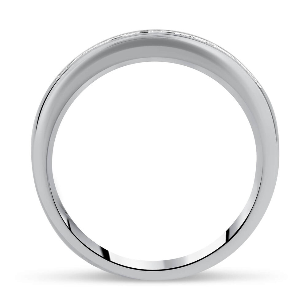 9ct White Gold 0.25ct Diamond Nine Stone Channel Ring image number 2