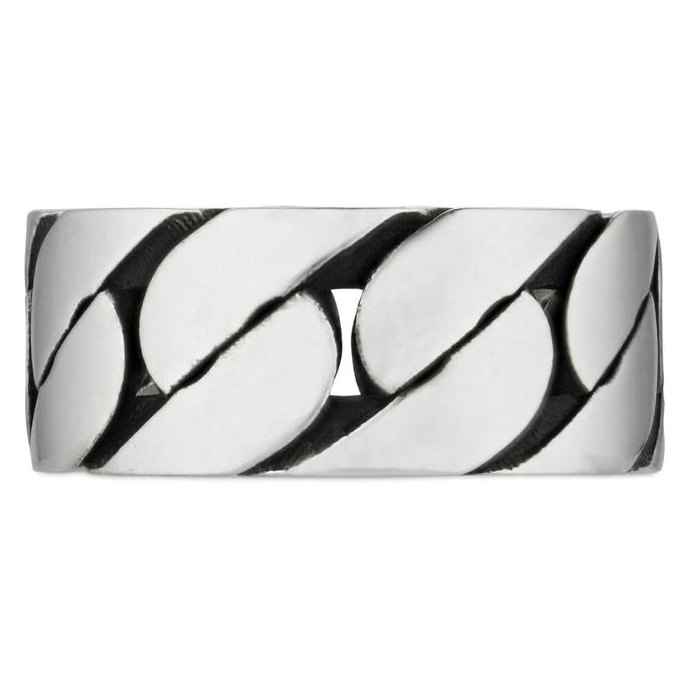 Gucci Interlocking G Sterling Silver 8MM Band Ring image number 3
