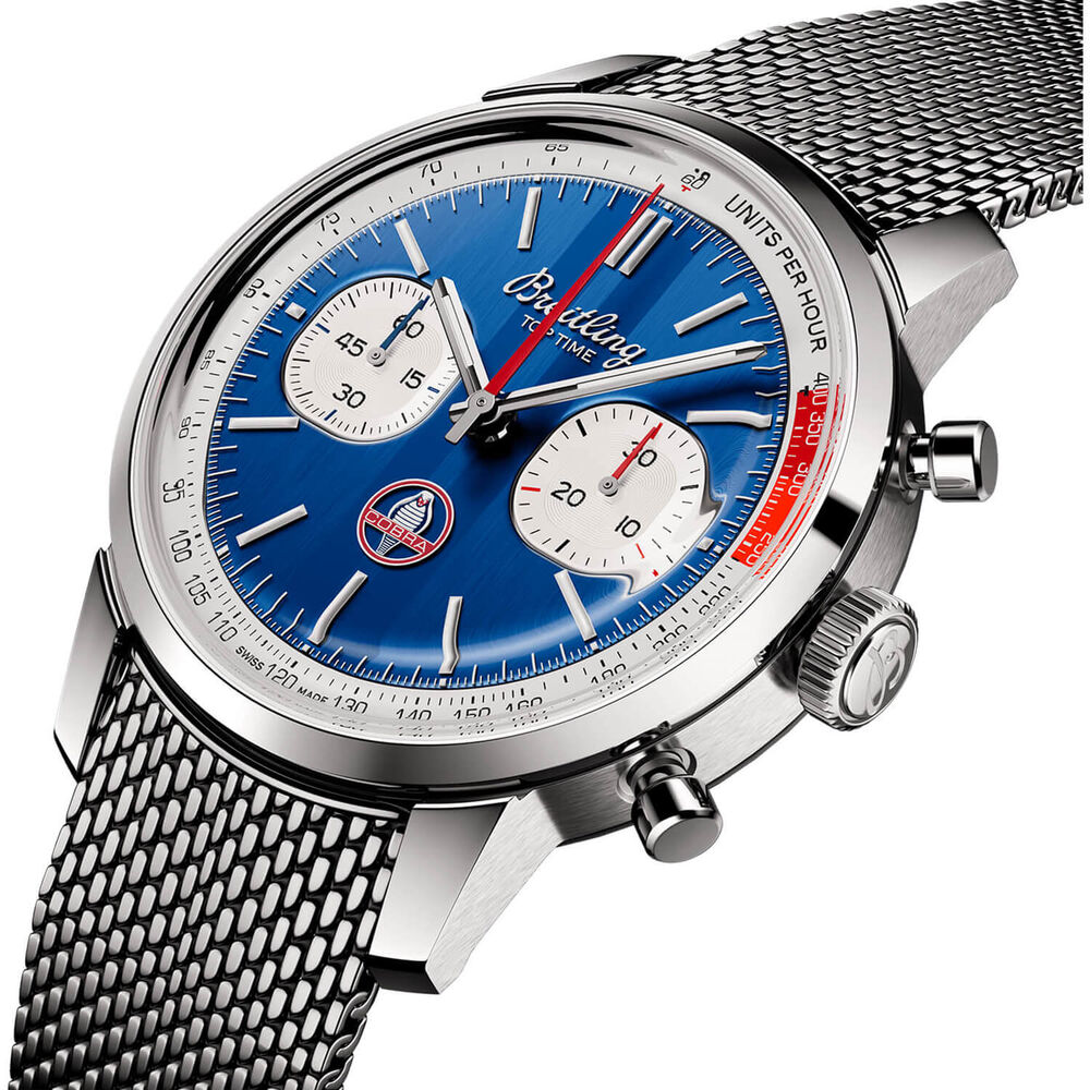 Breitling Top Time B01 41mm Chronograph Cobra Blue Dial Bracelet Watch image number 1