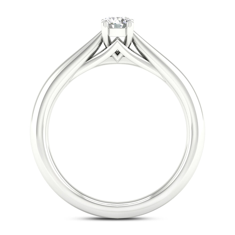 Platinum 0.25ct Round Diamond Orchid Setting Ring image number 2