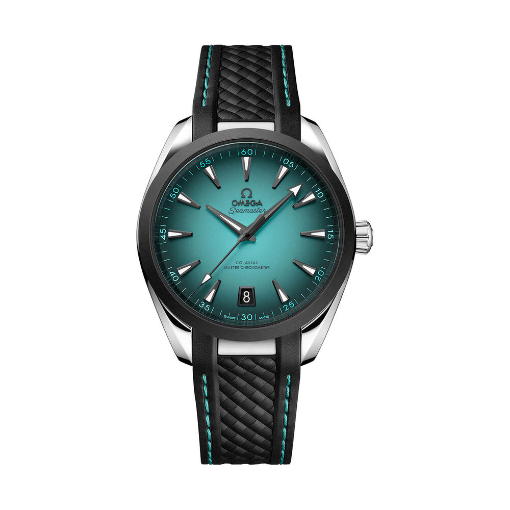 OMEGA Seamaster Aqua Terra 150M 41mm Turquoise Dial Rubber Strap Watch