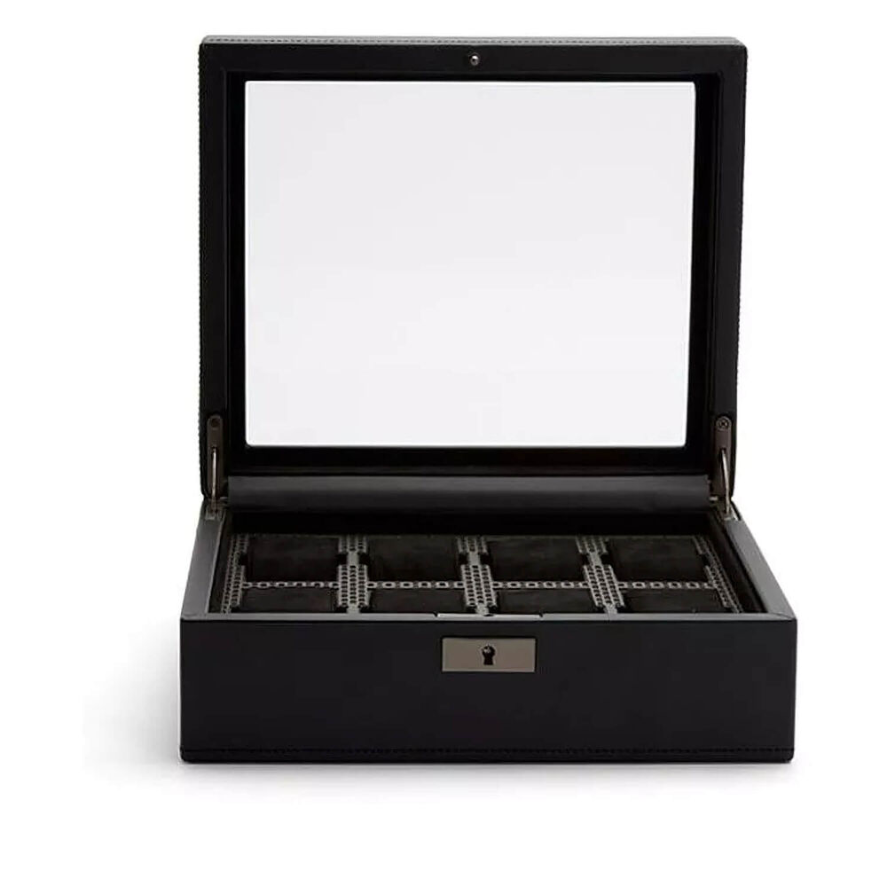WOLF Axis 8 Pc Powder Coat Finish Vegan Leather Watch Box
