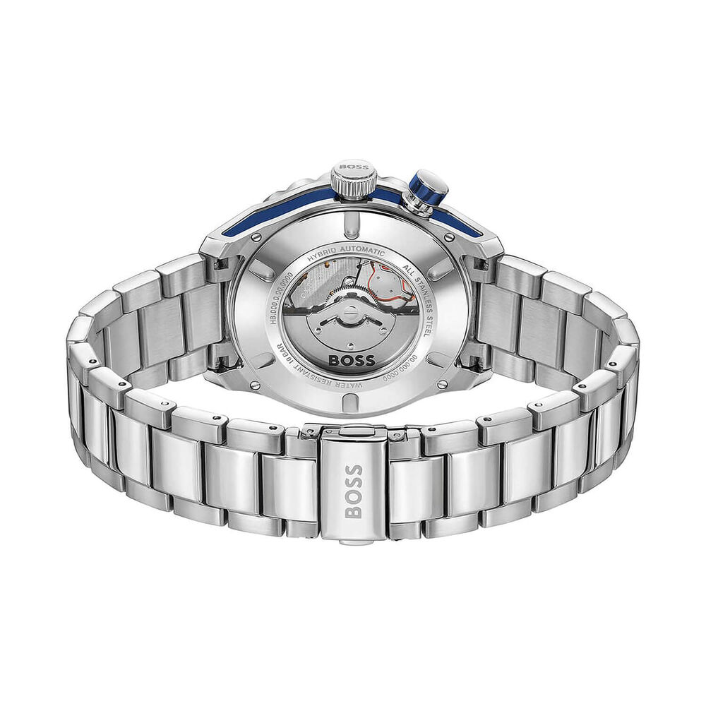BOSS Bossmatic 42mm Blue Dial Stainless Steel Bracelet Watch image number 2