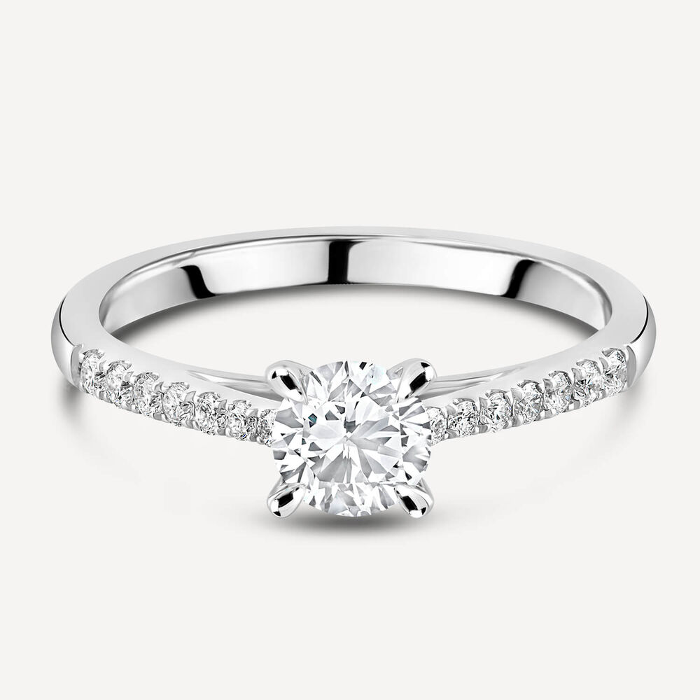 Platinum 0.64ct Amia Diamond & Shoulders Ring image number 6