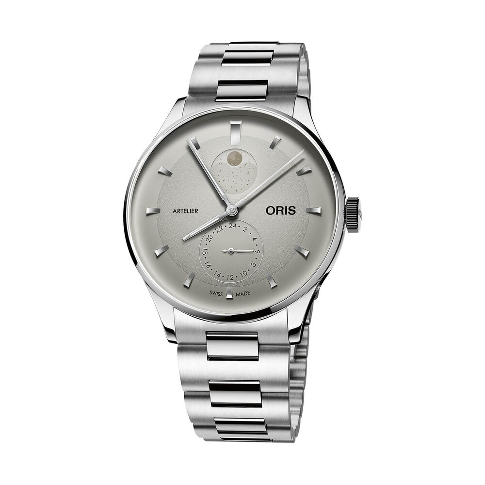 Oris Artelier Complication 39.5mm Ivory Dial Steel Bracelet Watch