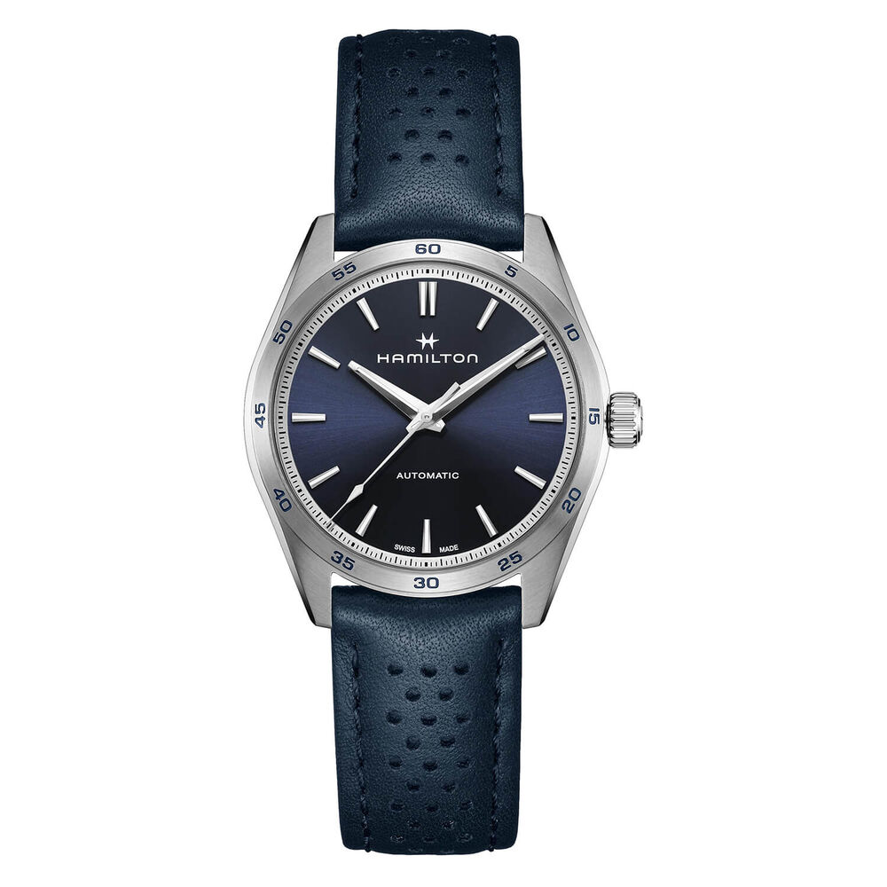 Hamilton Jazzmaster Performer Auto 38mm Blue Dial & Strap Watch image number 0