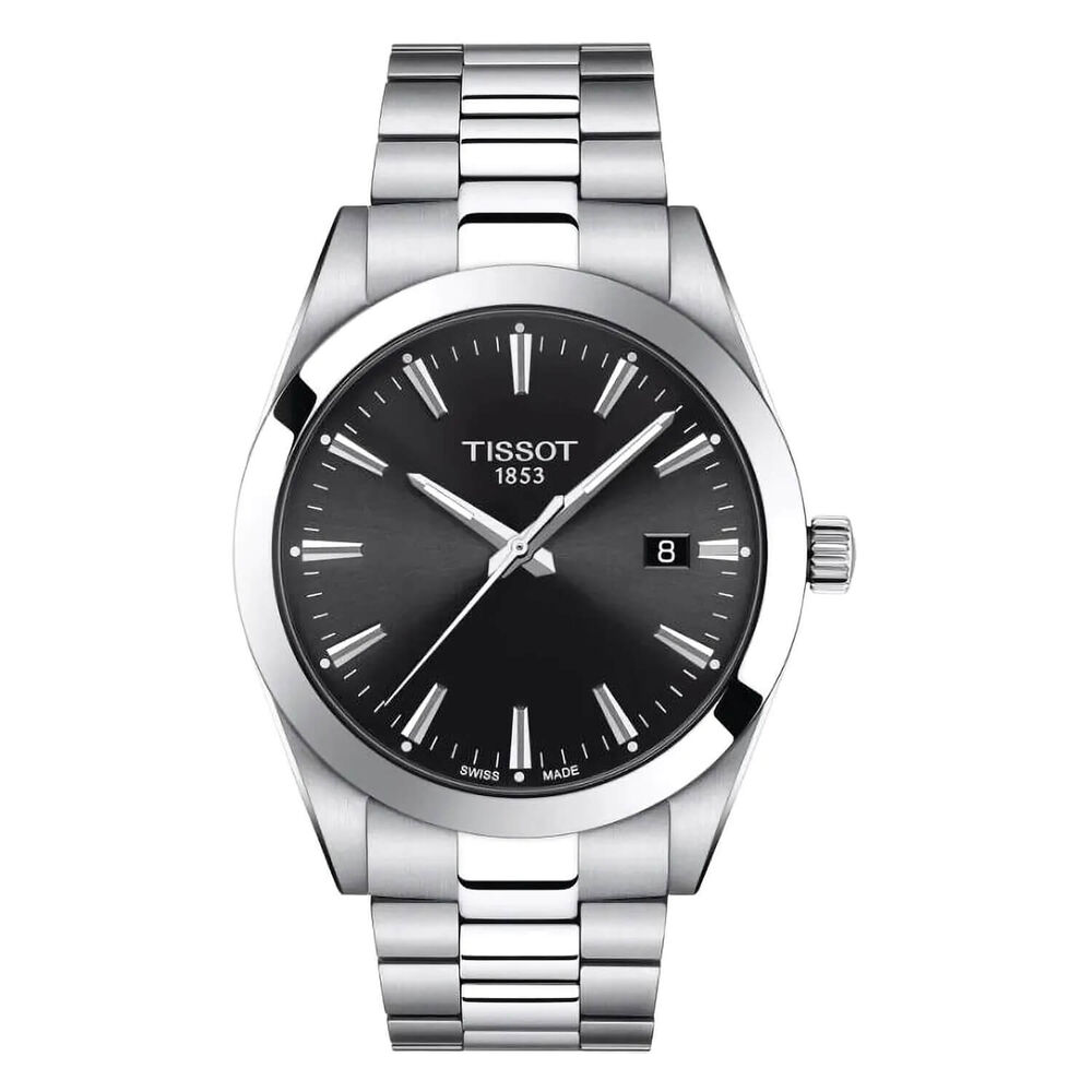 Tissot Gentleman Black Dial 40mm Mens Watch