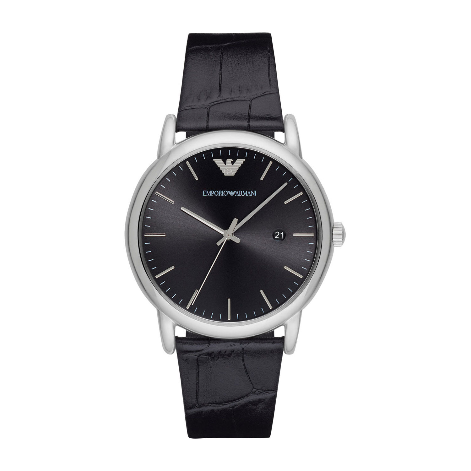 Black armani watch leather strap 2025