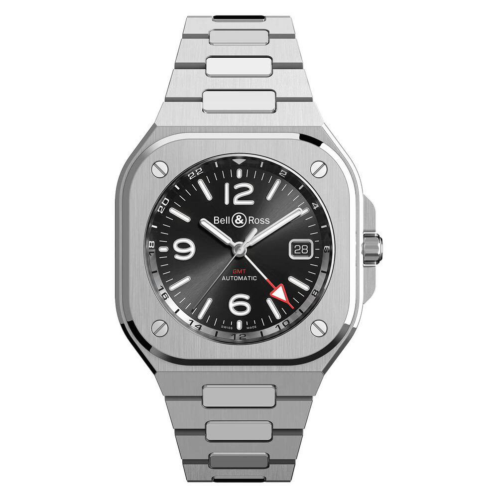 Bell & Ross BR05 GMT 41MM Black Dial Steel Case Bracelet Watch