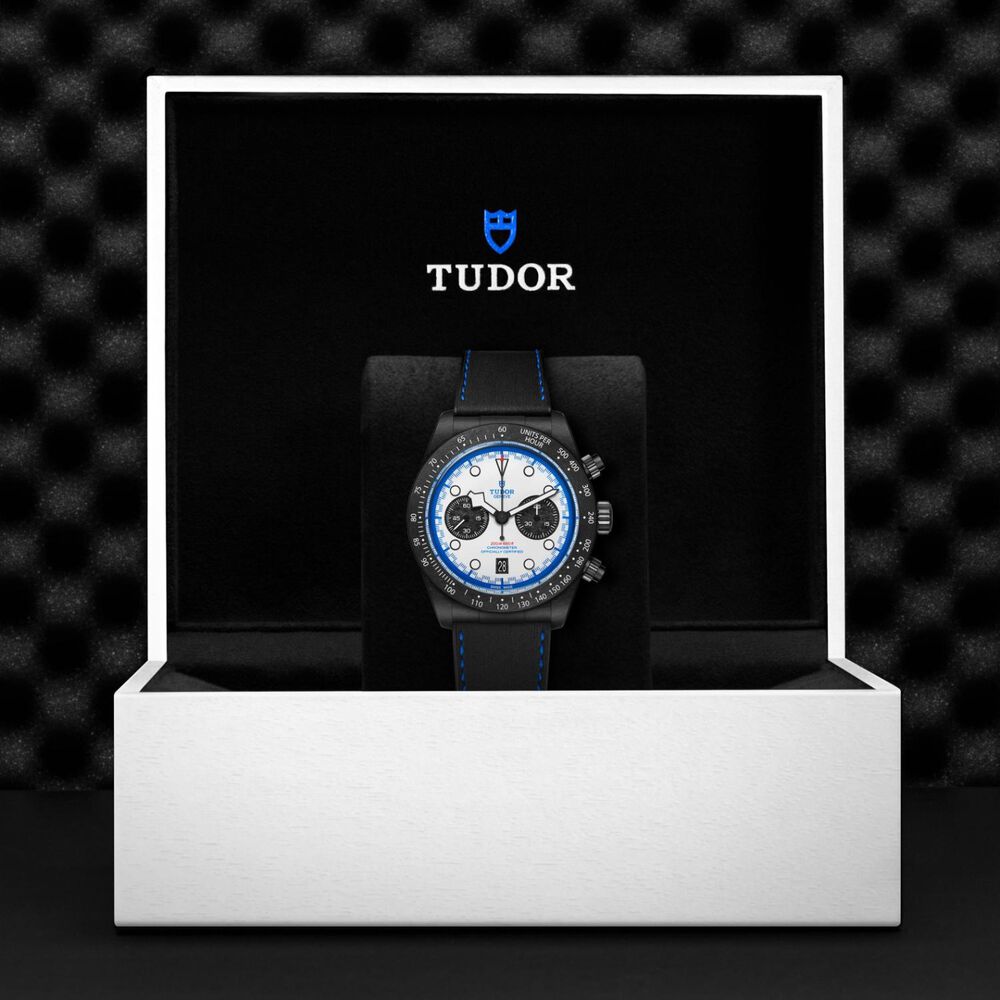 TUDOR Black Bay Chrono 'Carbon 25' Limited Edition 42mm White Dial Black Strap Watch image number 4