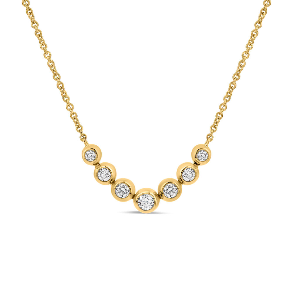 Born Granules 9ct Yellow Gold Lab Grown 0.20ct Round Diamond Necklet image number 0