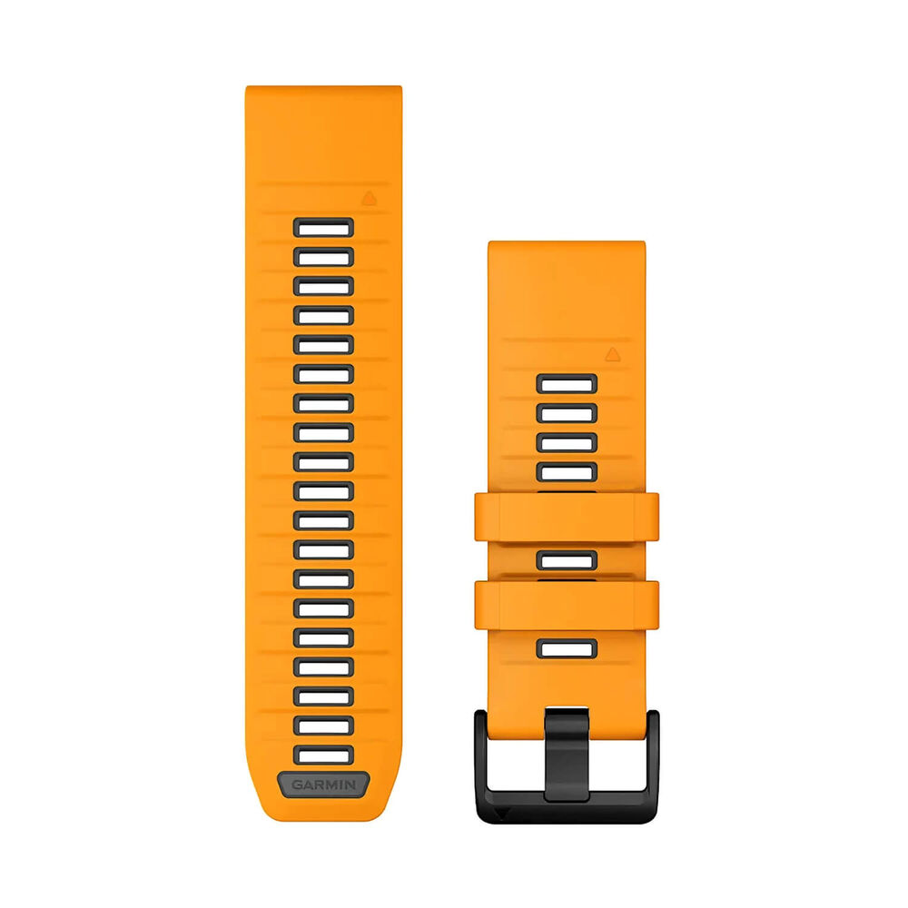 Garmin QuickFit® 26 Spark Orange & Graphite Silicone Watch Strap image number 0