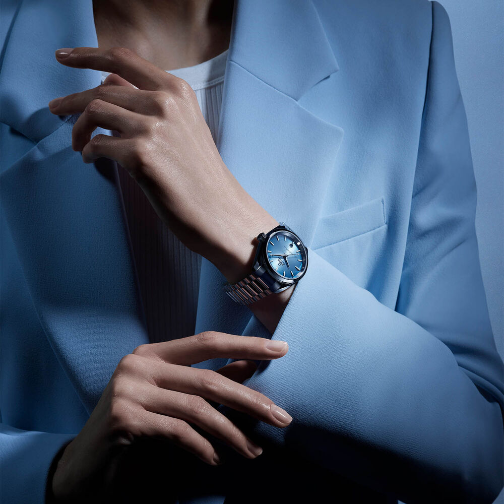 OMEGA Seamaster Aqua Terra 150M 38mm Summer Blue Dial Bracelet Watch image number 6