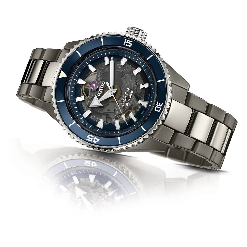 Rado Captain Cook 43mm High Tech Ceramic Plasma Blue Bezel Watch image number 1
