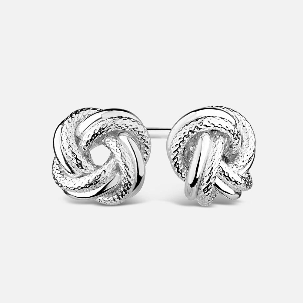 Sterling Silver Knot Earrings