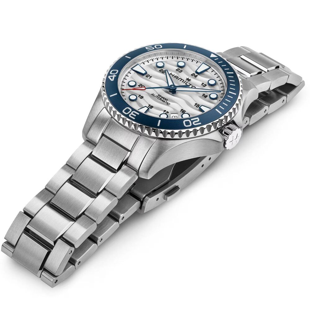 Hamilton Khaki Navy Scuba Auto 40mm White Dial Steel Bracelet Watch