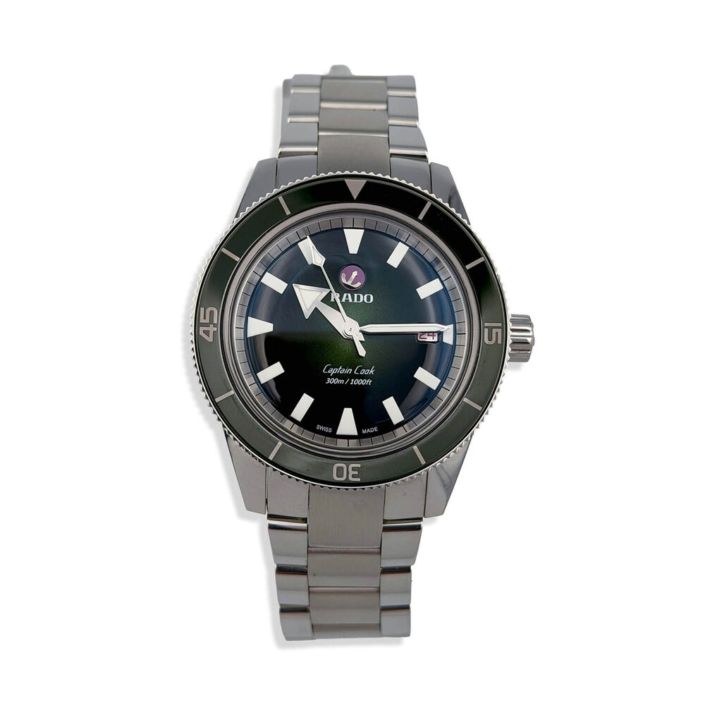 Pre-Owned Rado Captain Cook Automatic Green 42mm Mens Watch