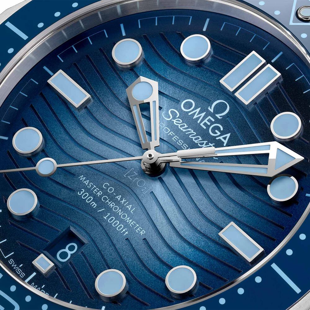 OMEGA Seamaster Diver 300 42mm Summer Blue Dial Steel Bracelet Watch image number 5