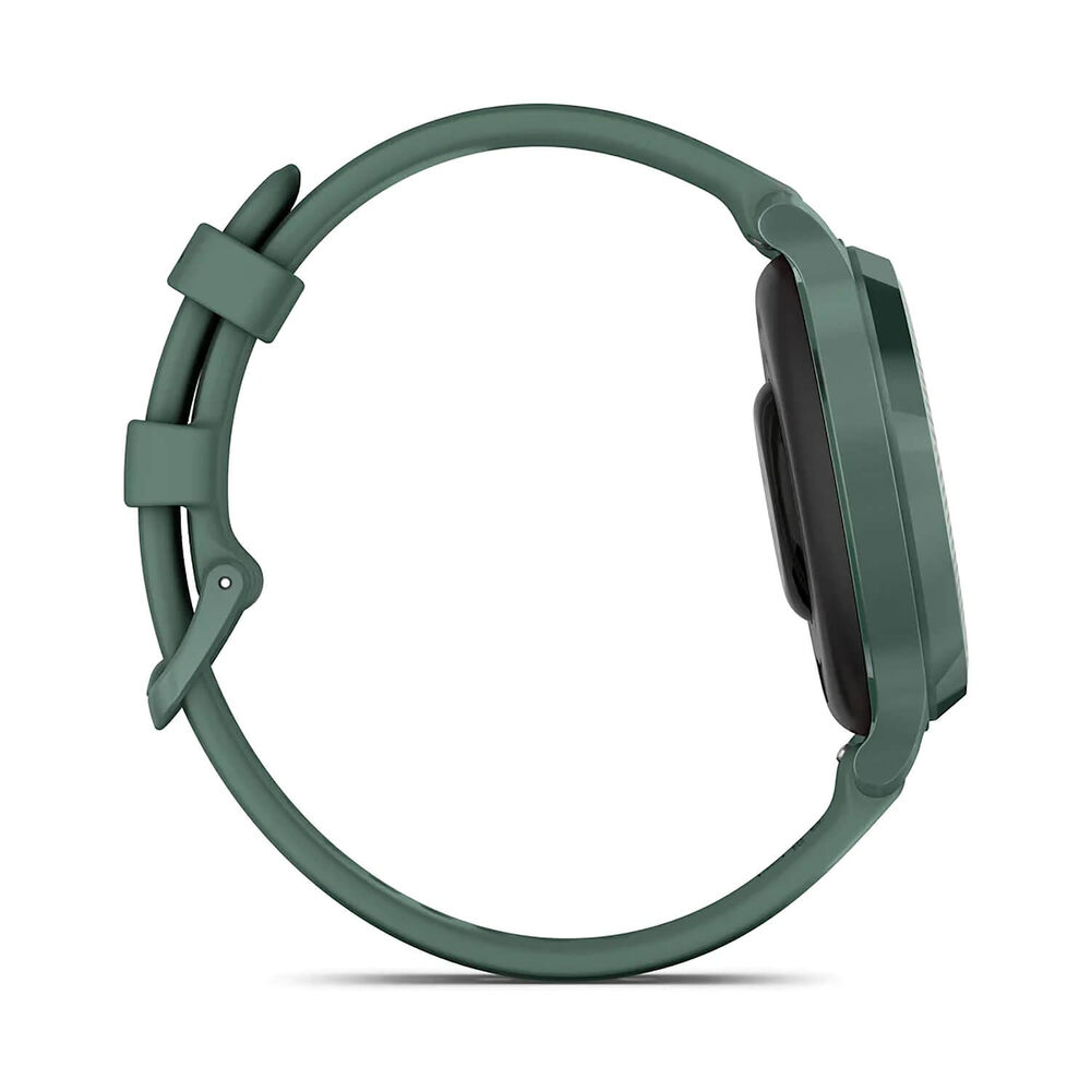 Garmin Lily® 2 Active Jasper Green Bezel Jasper Green Silicone Strap Watch image number 6