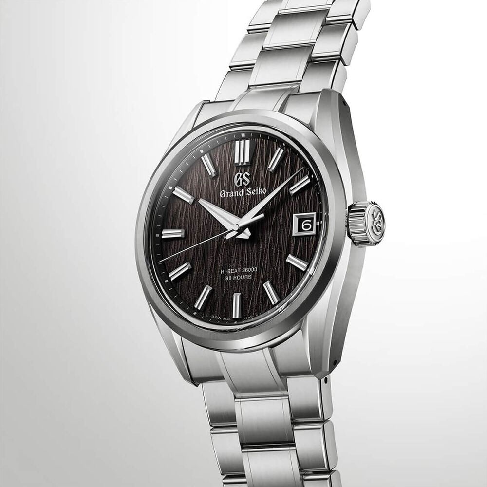 Grand Seiko Evolution 9 'Night Birch' Hi-Beat 40mm Black Dial Titanium Bracelet Watch