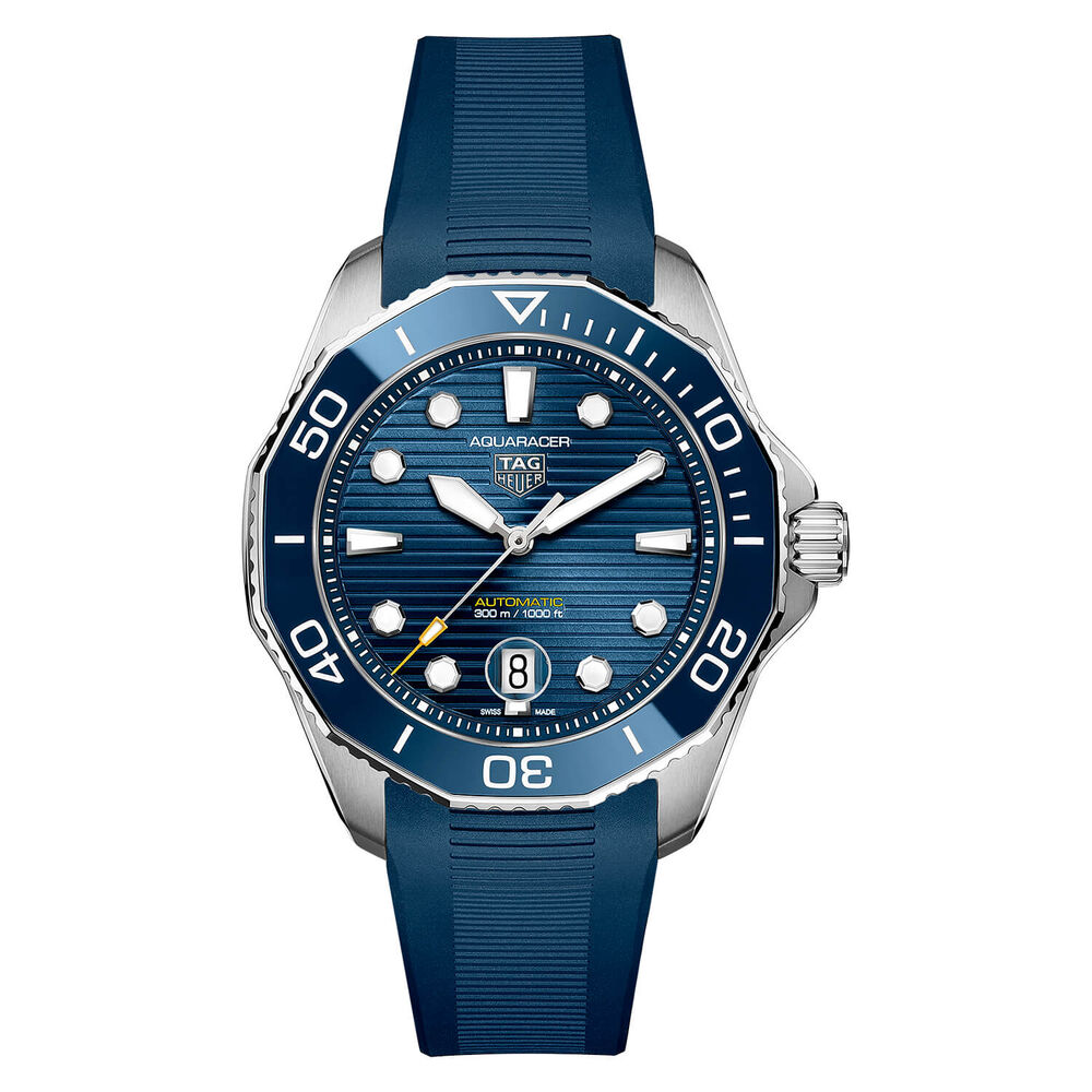 TAG Heuer Aquaracer Professional 300 Dial Bezel Steel Case Rubber Strap Watch