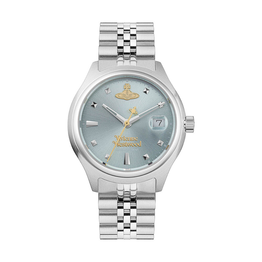 Vivienne Westwood Little Camberwell 29mm Light Blue Dial Silver Steel Bracelet Watch image number 0