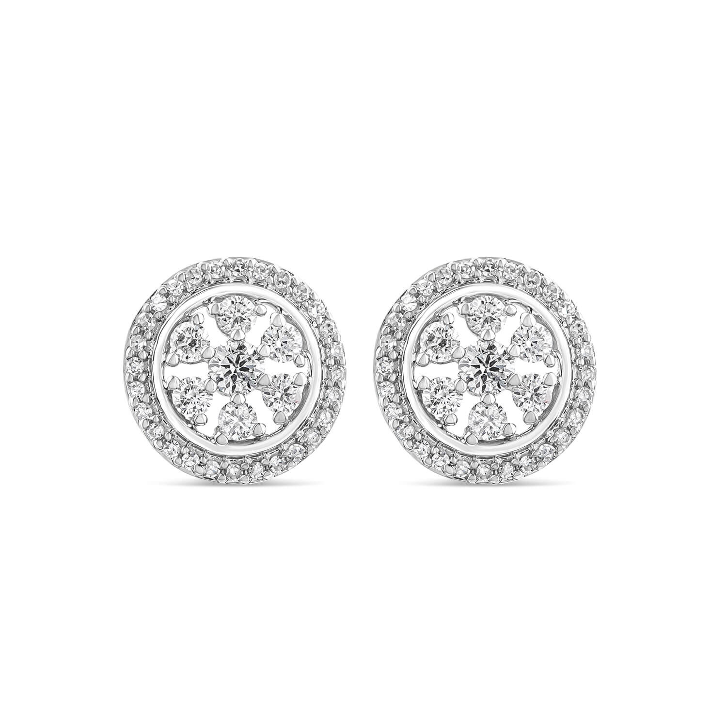 Diamond disc earrings deals