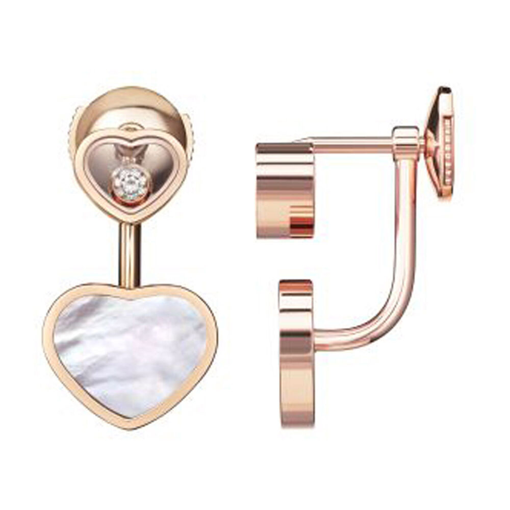 Chopard 18ct Rose Gold Happy Hearts Diamond Earrings
