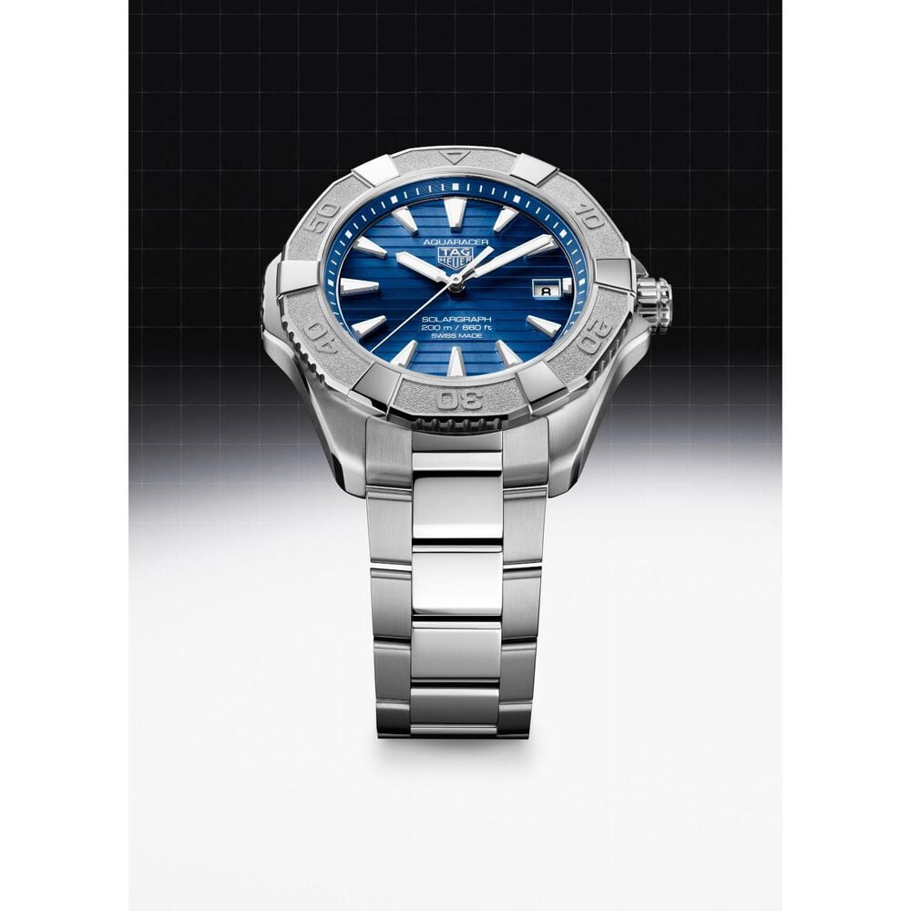 TAG Heuer Aquaracer Professional Solargraph 200 40mm Blue Dial Steel Bracelet Watch