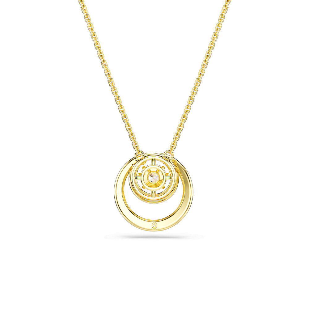 Swarovski Hyperbola Crystals & Cubic Zirconia 18ct Yellow Gold Finished Pendant