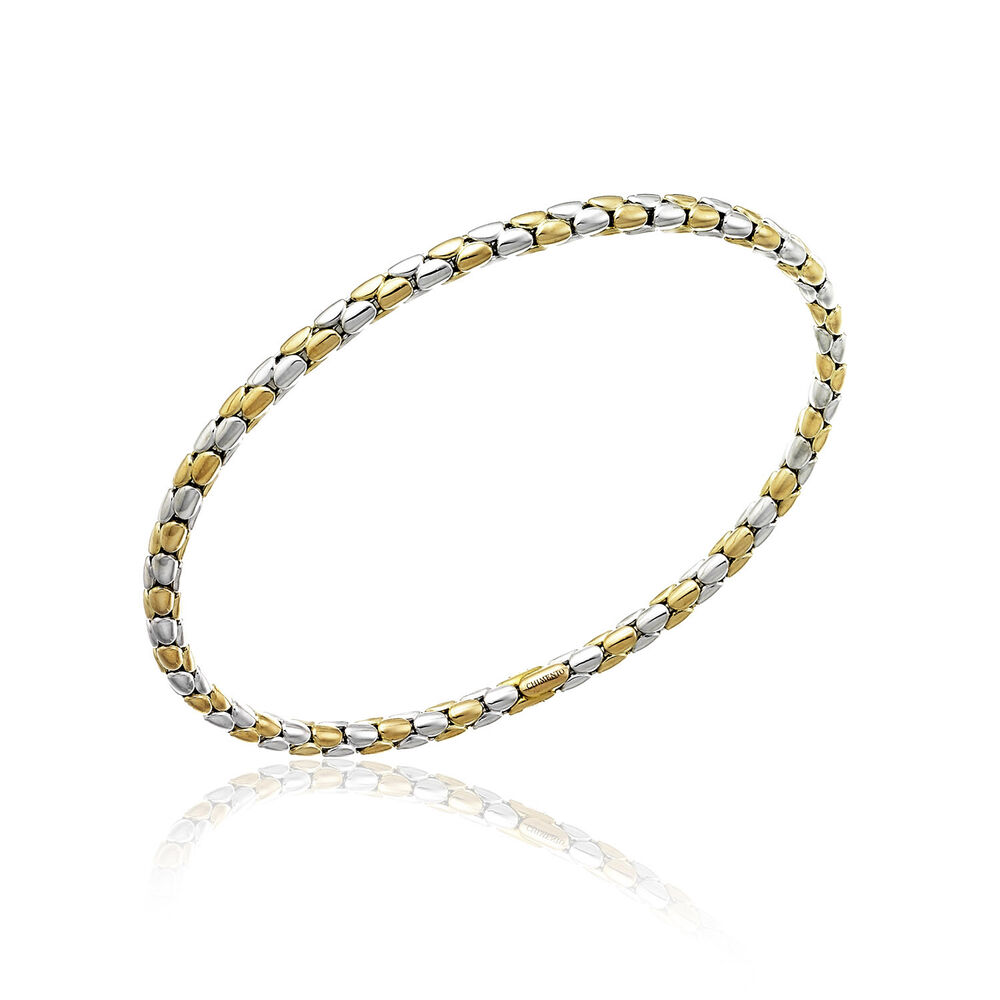 Chimento 18ct Yellow and White Gold Stretch Spring Thin Bracelet image number 0