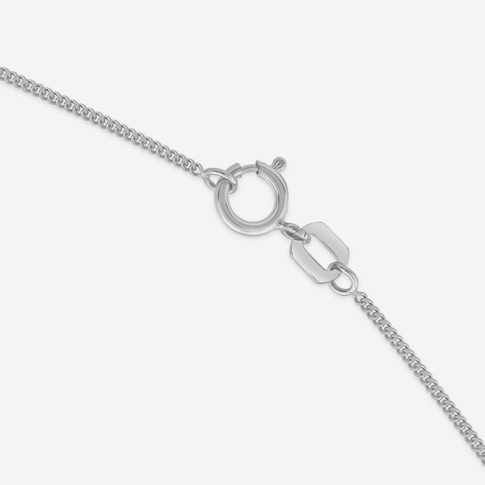 9ct White Gold Cubic Zirconia Set Star Pendant image number 4