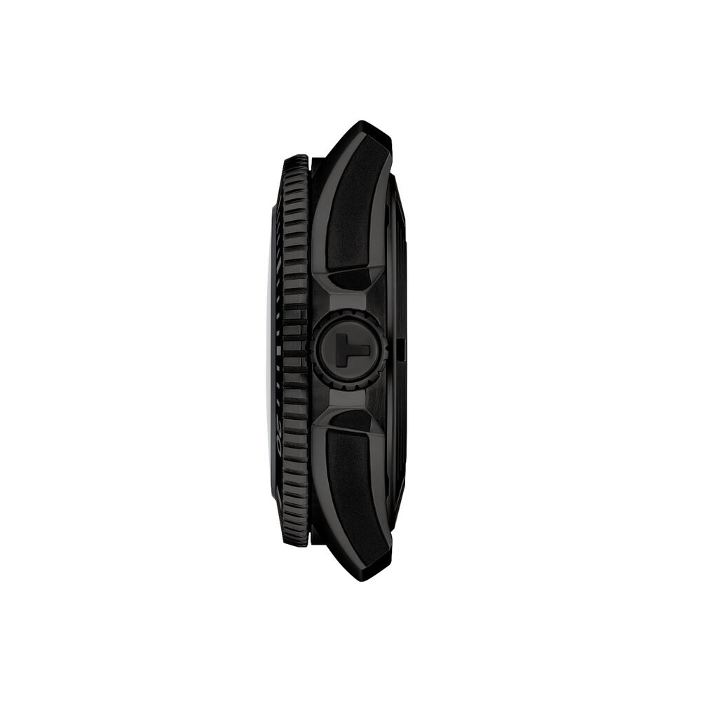 Tissot Seastar 2000 44mm Black Gradient Dial Leather Strap Watch