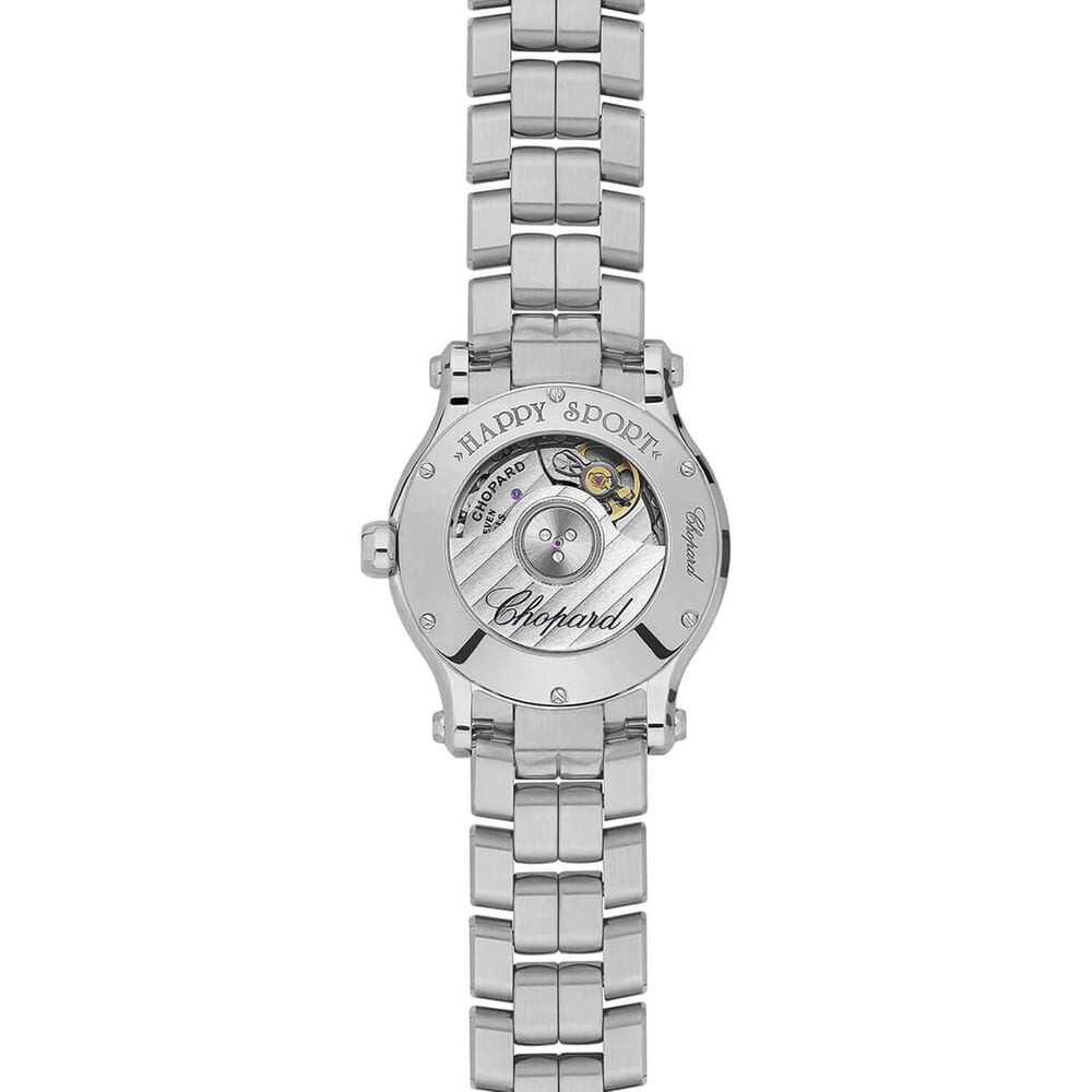 Chopard Happy Sports 30mm Silver Dial Dancing Diamonds Steel Bracelet Watch